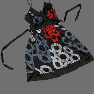 y2k satin babydoll dress